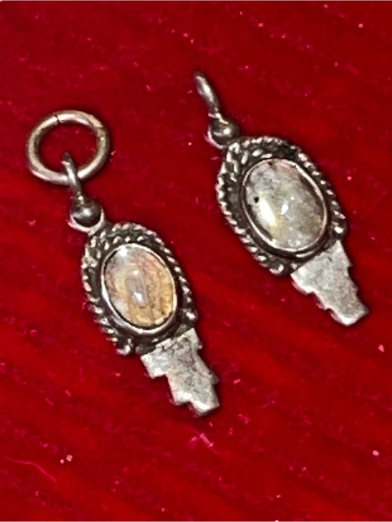 None Jewelry - 2 Labradorite Findings Charms Pendants Moonstone Sterling Silver